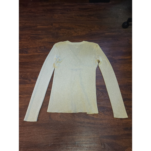 Ann Taylor Gold Sparkle Sweater size small - Picture 4 of 4